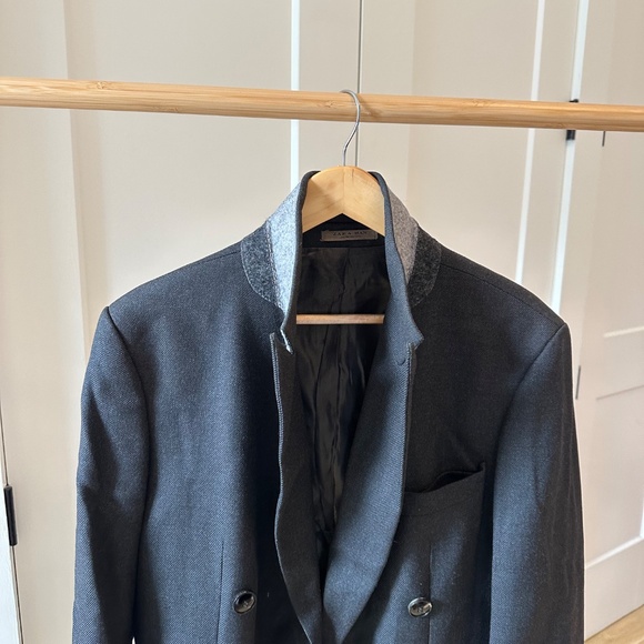 Zara Dark Gray Wool Men’s Coat Size 40 - Picture 5 of 10